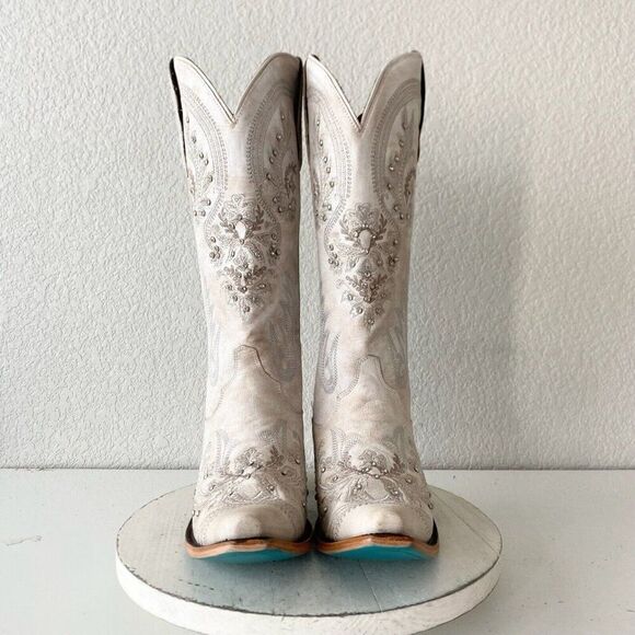 NEW Lane Santorini Womens Cowboy Boots 10.5 Leather Western Wedding 15" Tall - Picture 5 of 11